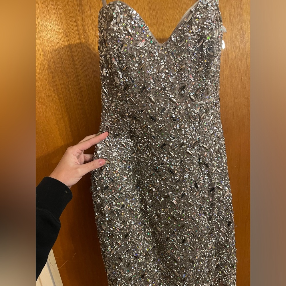 Silver Sequin Dress